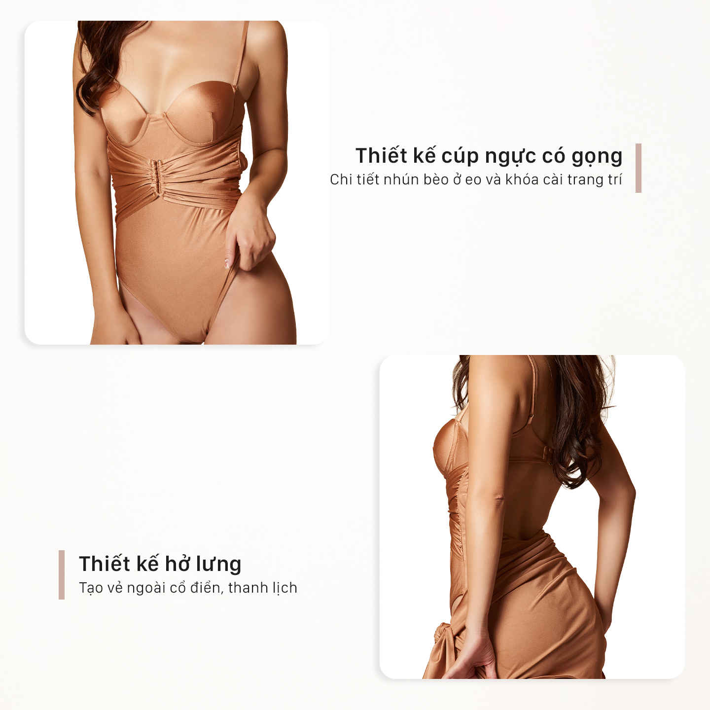 Bộ đồ bơi Mia màu be -Mia swimsuit Beige Mily.beach