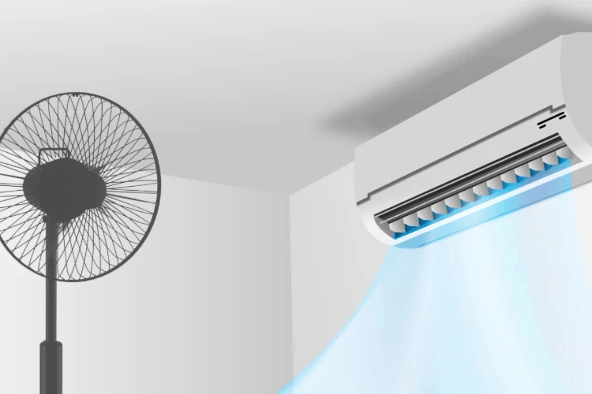 Sử dụng điều hoà kết hợp với quạt giúp mát lạnh thoải mái, tiết kiệm điện năng