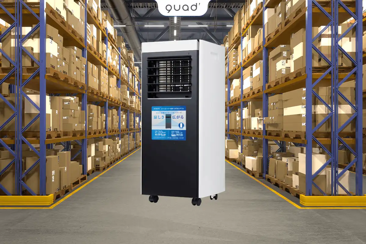 Điều hoà di động Quads - Tối ưu nhiệt ẩm giúp hàng hoá giữ nguyên chất lượng, không bị hỏng hóc