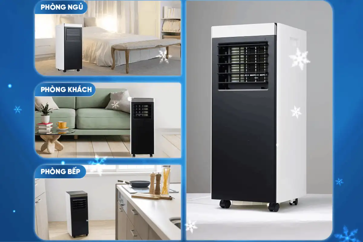 Điều hoà di động với thiết kế nhỏ gọn, tinh tế, phù hợp với mọi không gian sống