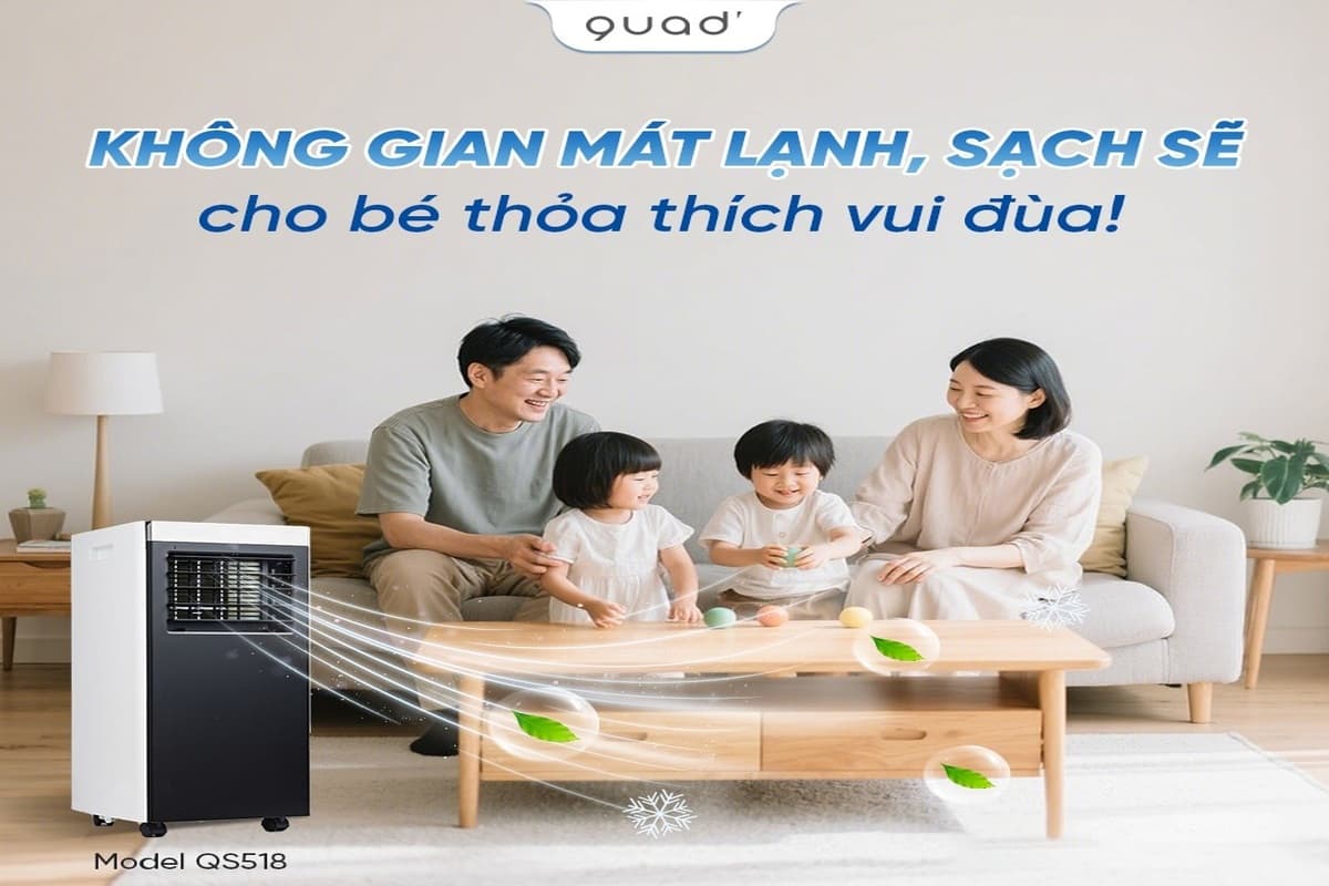 Sử dụng điều hoà di động cho môi trường sống thoáng mát, dịu êm