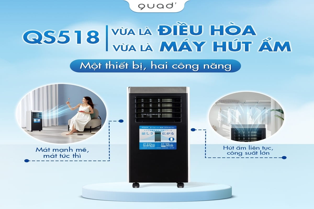 Khả năng thoát nước tự động tiện lợi giúp điều hoà di động được ưa chuộng