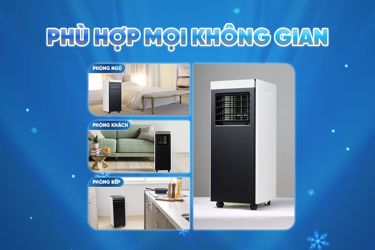 Điều hoà di động - 1 thiết bị 2 công năng giúp kiểm soát nhiệt độ và độ ẩm ổn định nhất