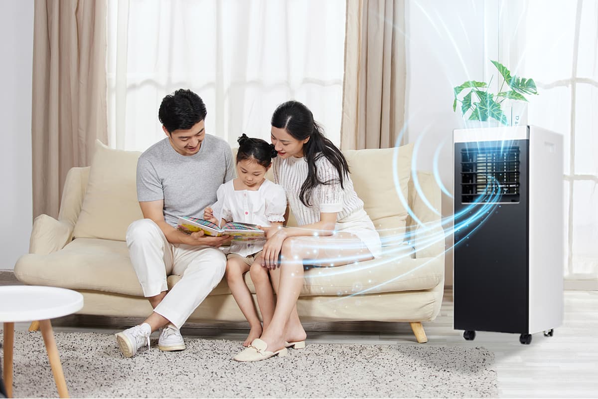 Thiết kế nhỏ gọn, tinh tế giúp điều hoà di động phù hợp với mọi không gian sống