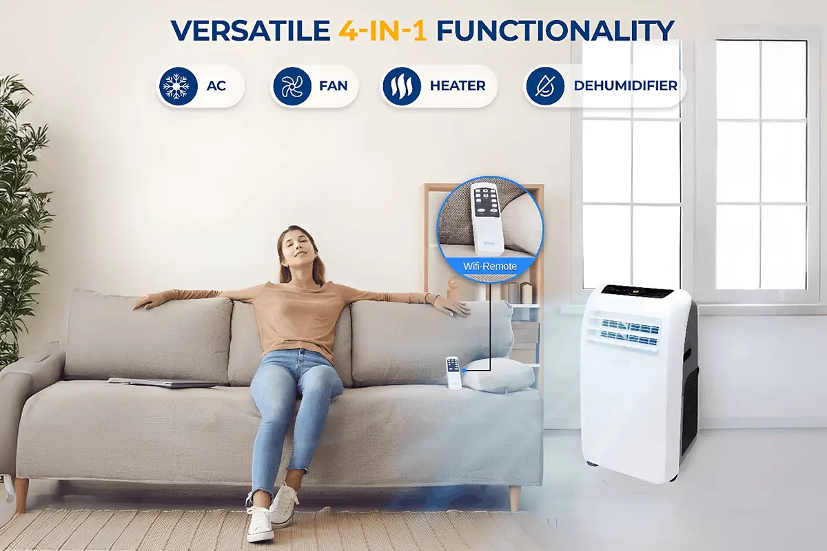 Máy làm lạnh hút ẩm di động mang lại không gian khô thoáng nhiệt độ ổn định