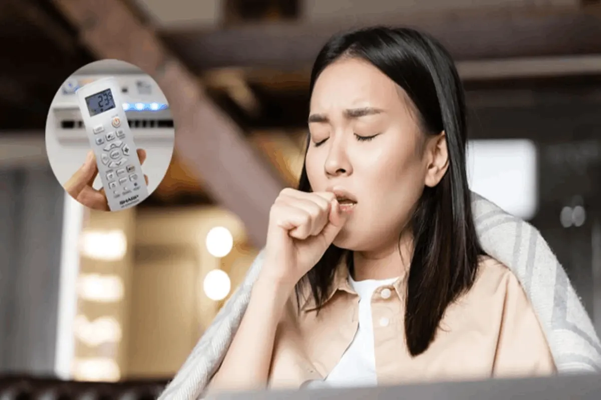 Biểu hiện khi ngủ máy lạnh làm khô họng