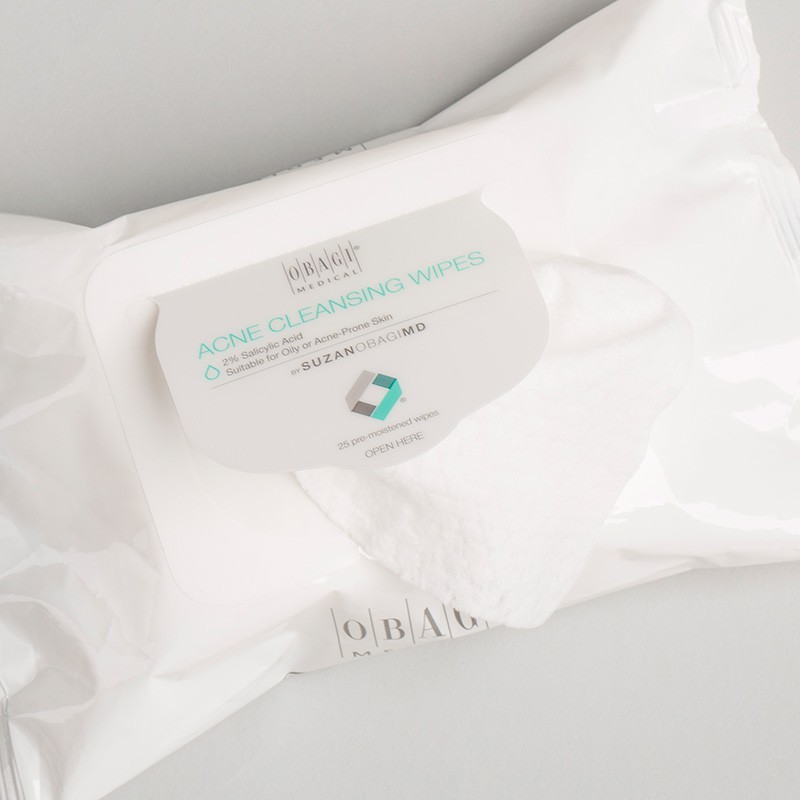 Khăn ướt hỗ trợ giảm mụn Obagi SUZANOBAGIMD Acne Cleansing Wipes