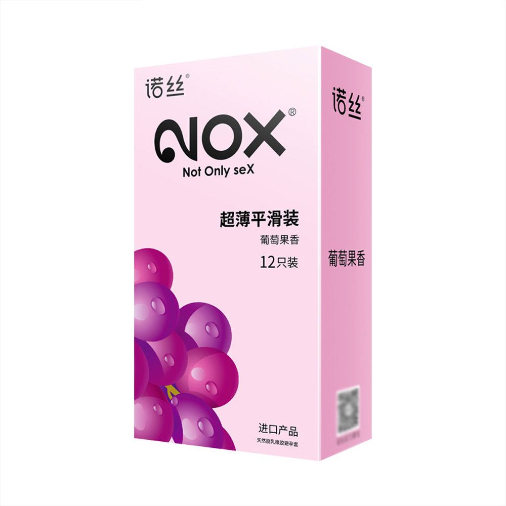 Bao cao su Nox Fruity Grape hương nho hộp 12 cái
