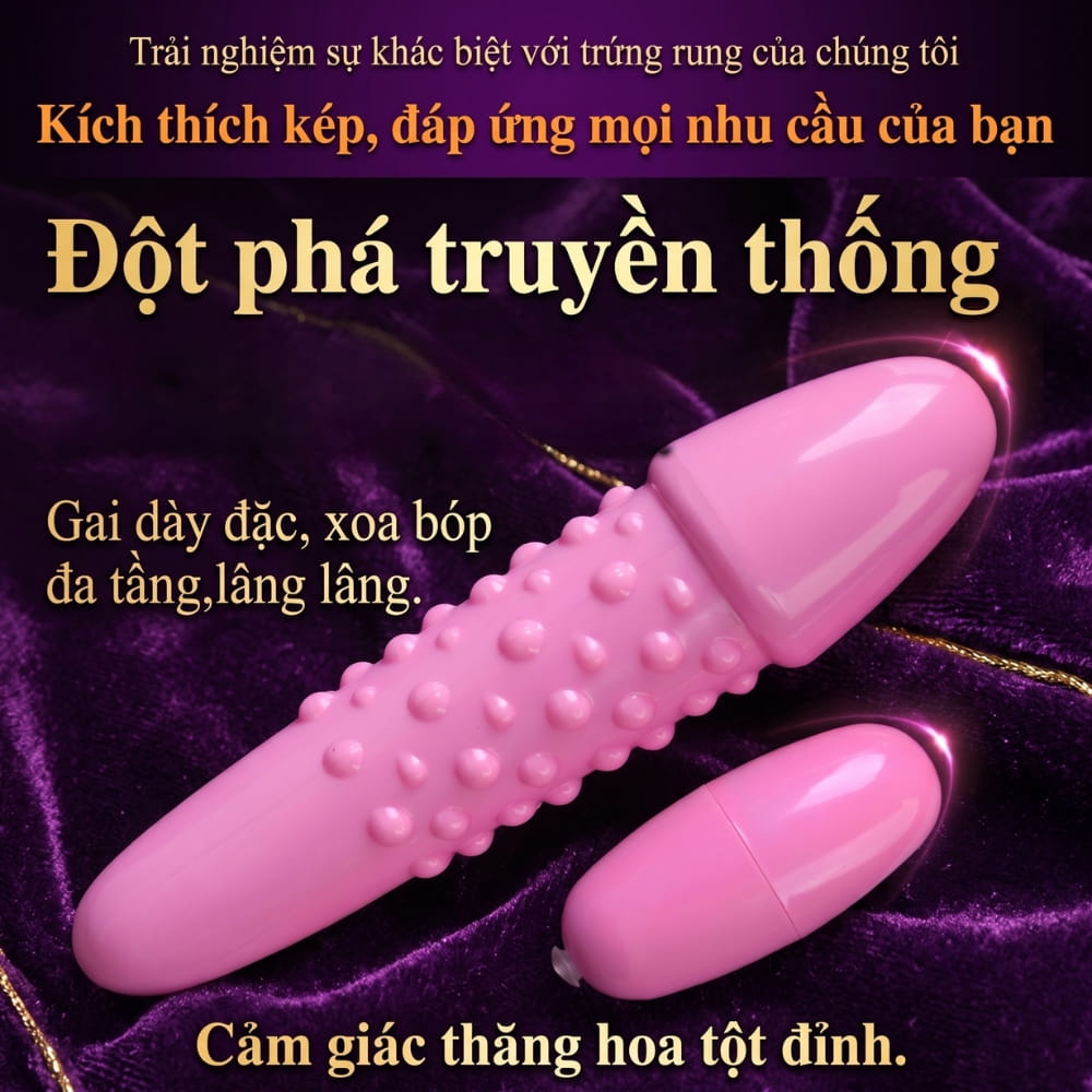 Trứng rung 2 đầu gai Jiuai