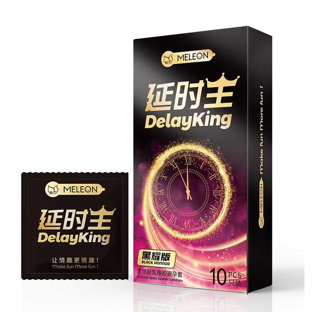 Bao cao su Meleon Delay King Black Honor kéo dài thời gian hộp 10 cái