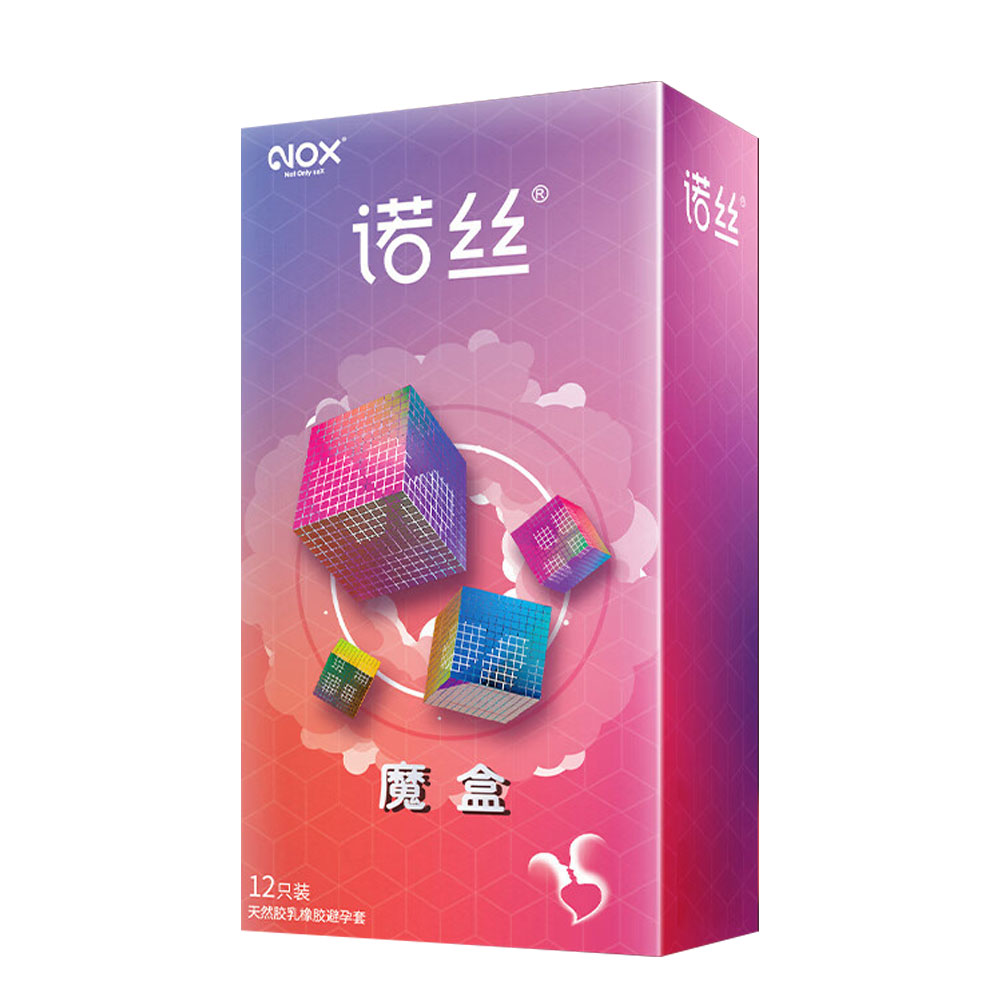 Bao cao su Nox Magic Box mix mỏng gân nhám hộp 12 cái