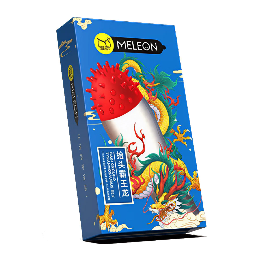 Bao cao su Meleon Dragon T-Rex Xanh Dương đầu gai khủng hộp 2 cái