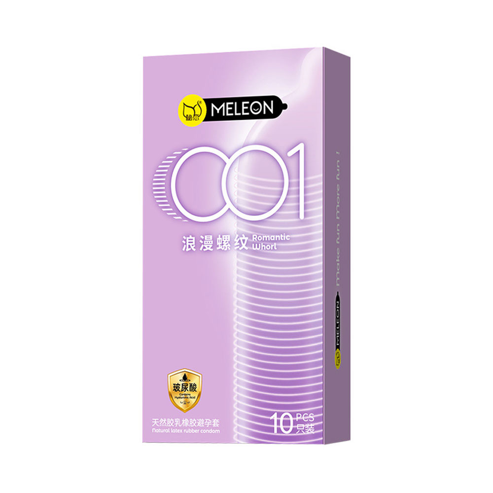 Bao cao su Meleon 001 Romantic Whorl gân xoắn hộp 10 cái