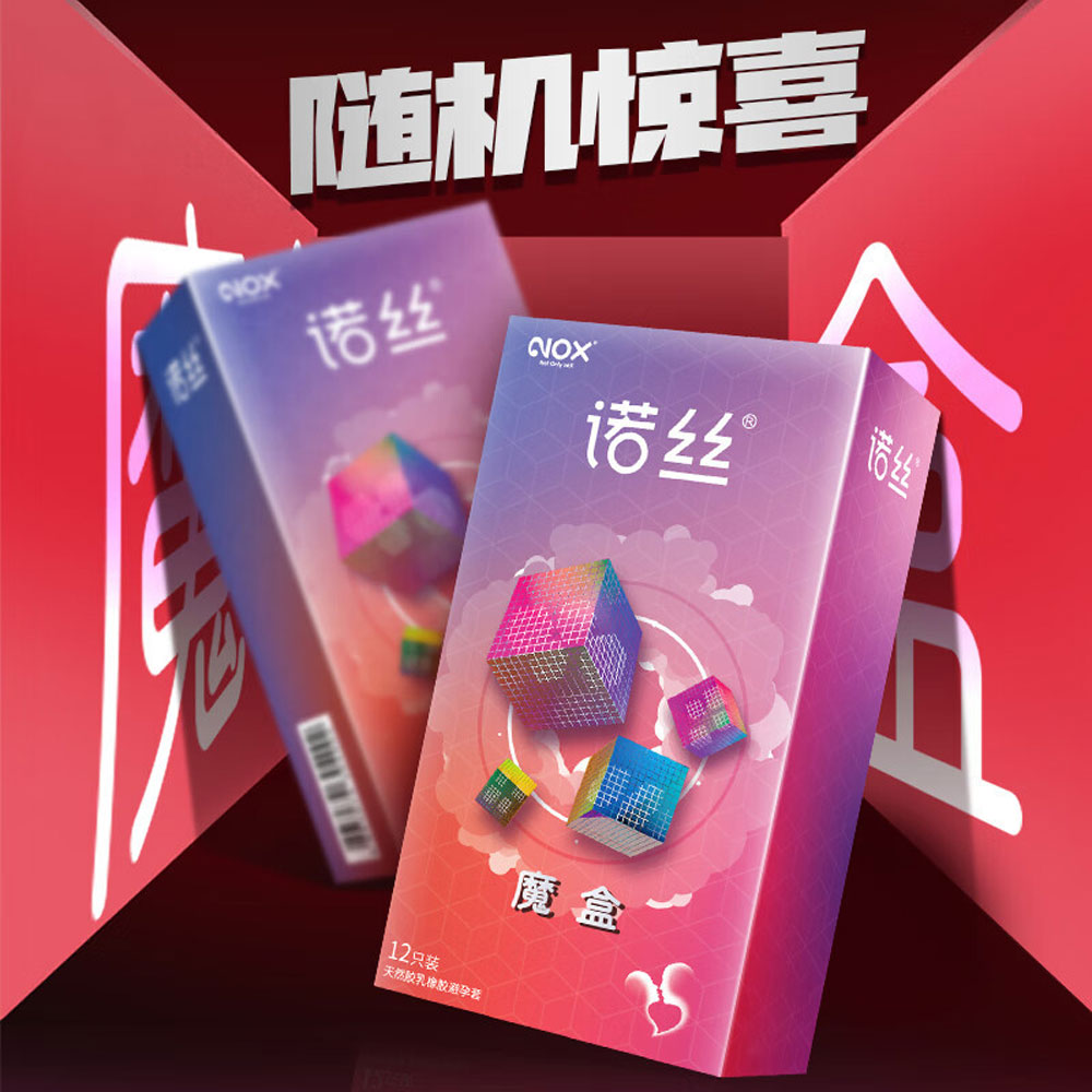 Bao cao su Nox Magic Box mix mỏng gân nhám hộp 12 cái