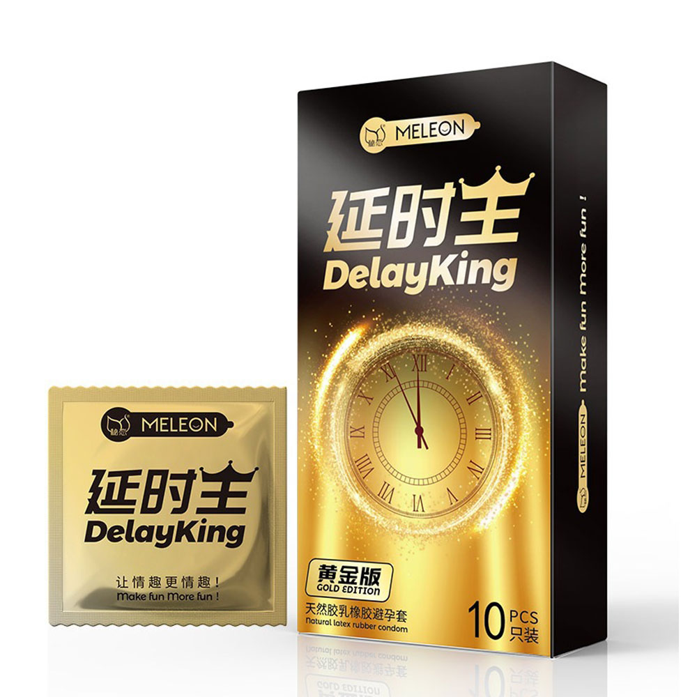Bao cao su Meleon Delay King Gold Edition kéo dài thời gian hộp 10 cái