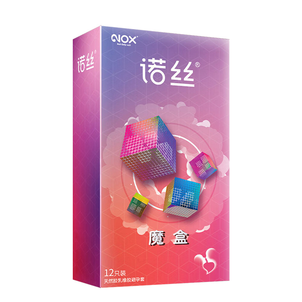 Bao cao su Nox Magic Box mix mỏng gân nhám hộp 12 cái