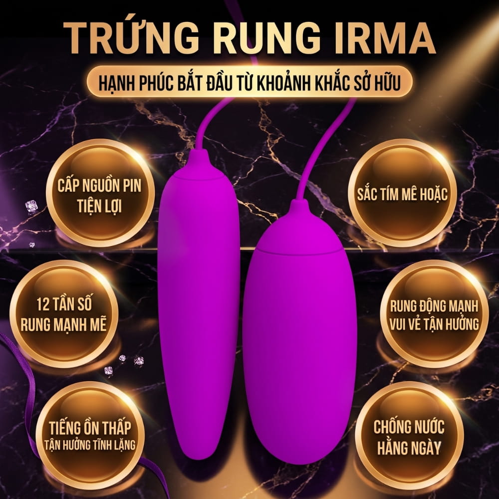 Trứng rung 2 đầu Pretty Love Irma