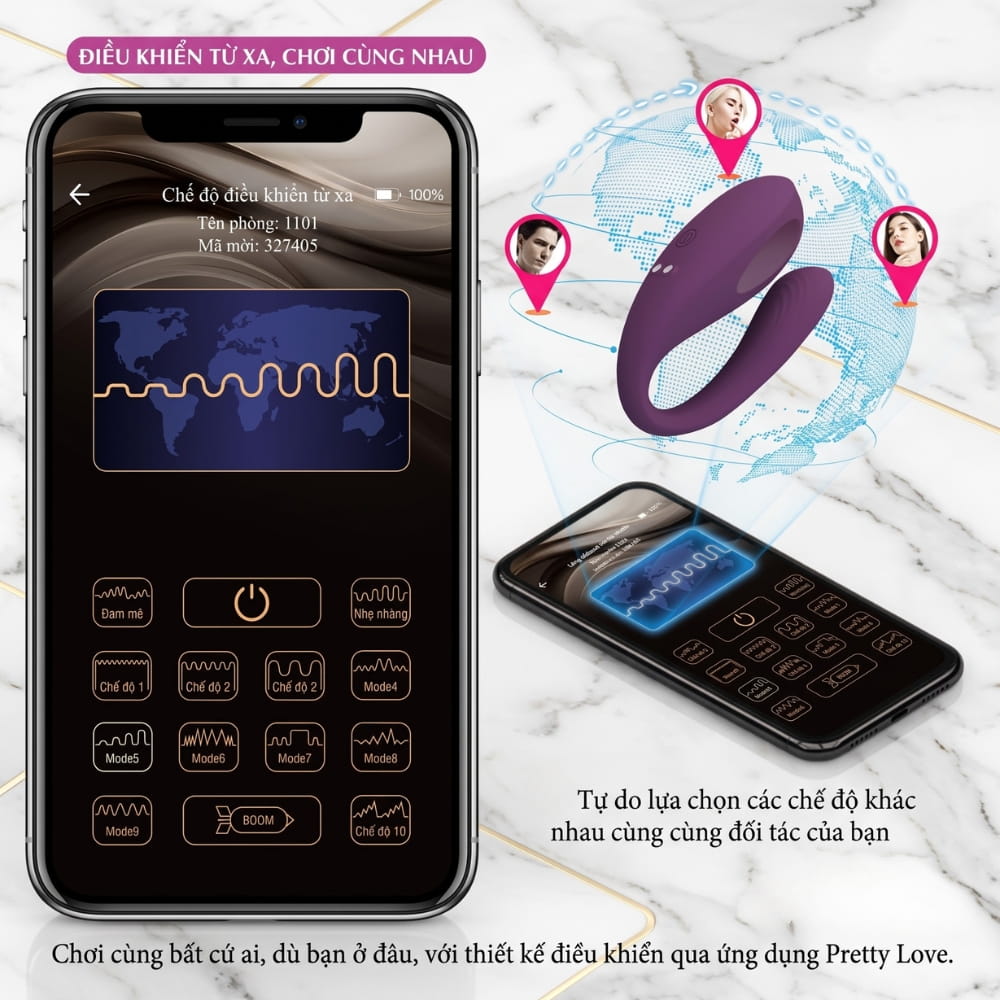 Trứng rung Pretty Love Abner App