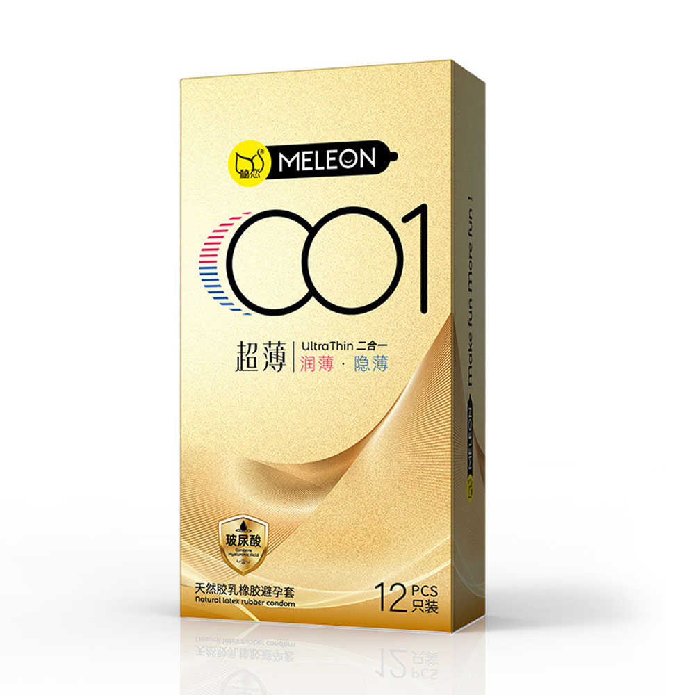 Bao cao su Meleon 001 Ultra Thin siêu mỏng nhiều gel hộp 12 cái