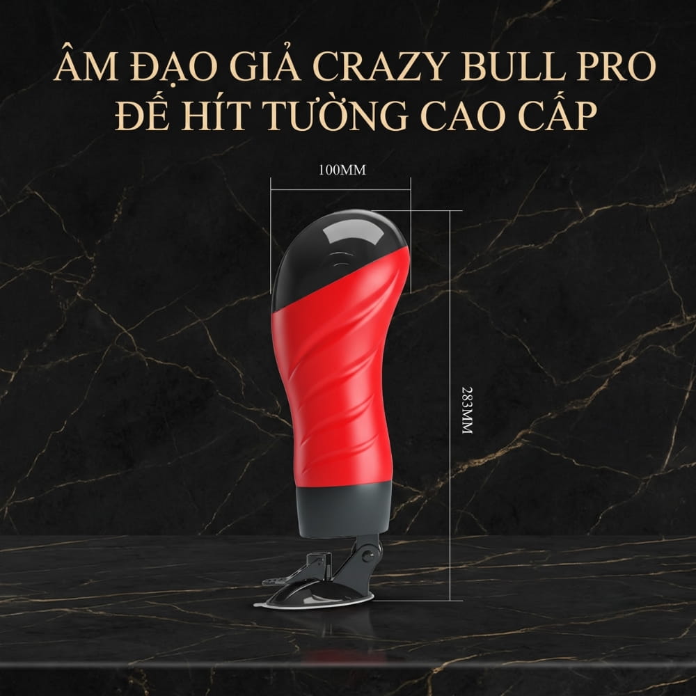 Âm đạo giả hít tường đa năng Baile Crazy Bull Pro