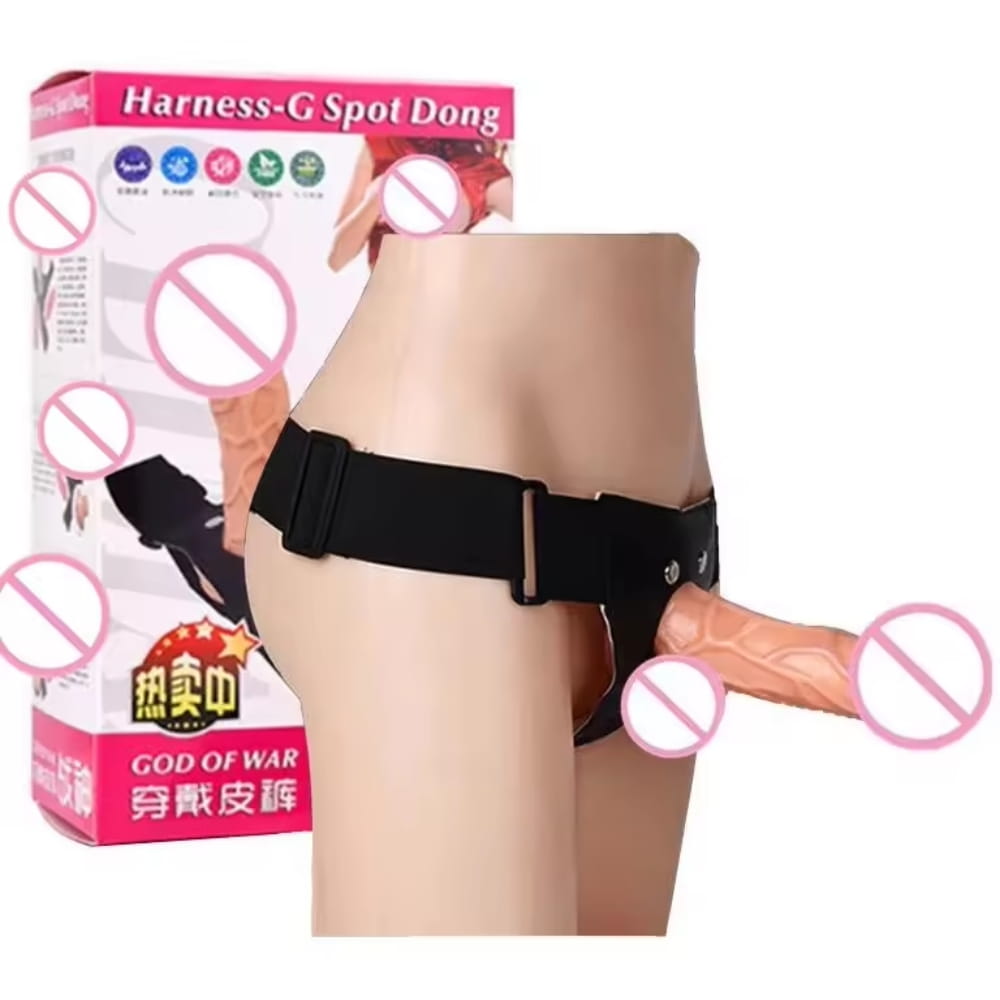 Dương vật giả có dây đeo God Of War Harness-G Spot Dong Rỗng