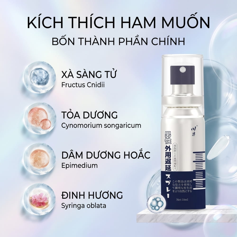 Xịt chống xuất tinh sớm ChuanJing Blue Silver 10ml