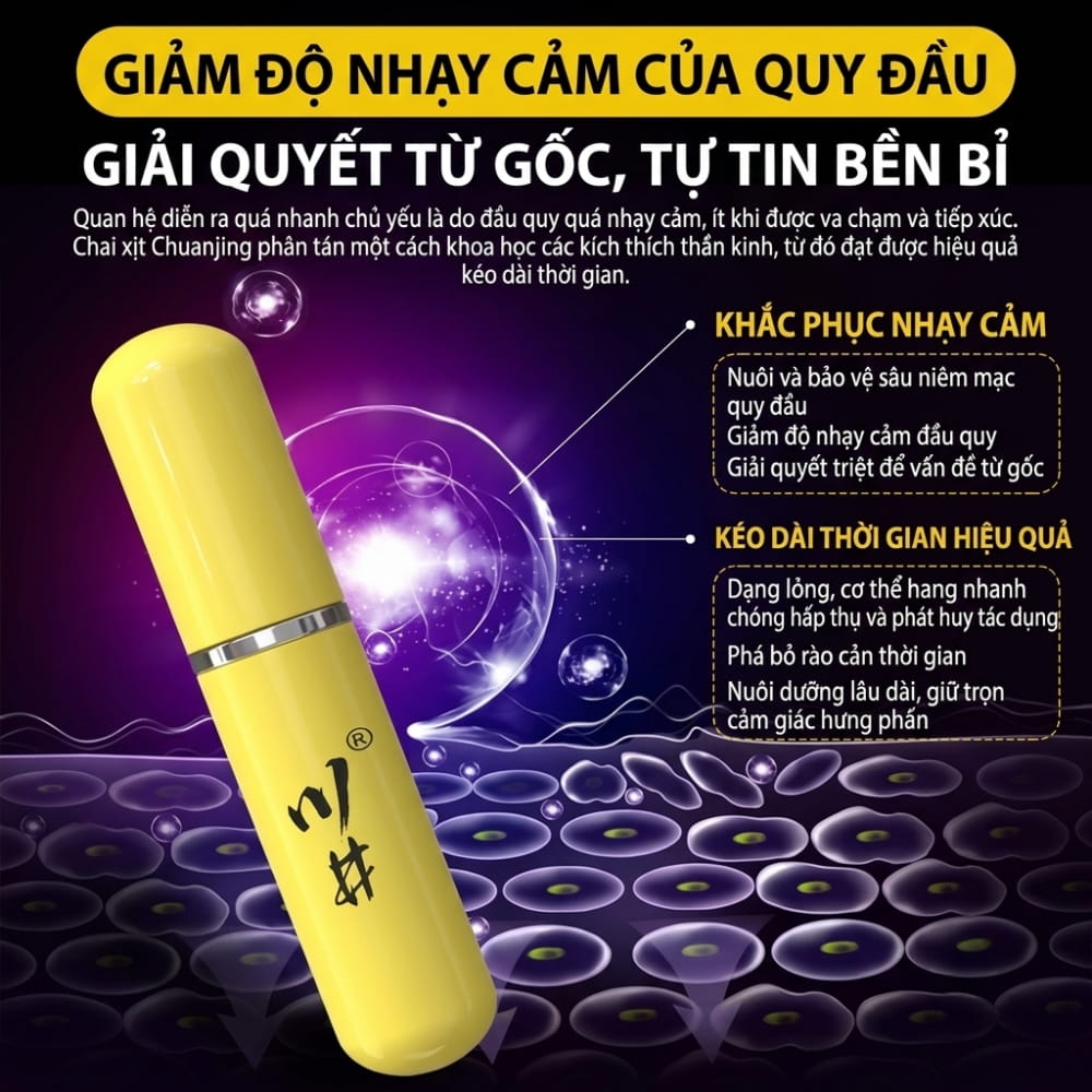 Xịt chống xuất tinh sớm ChuanJing Yellow 6ml