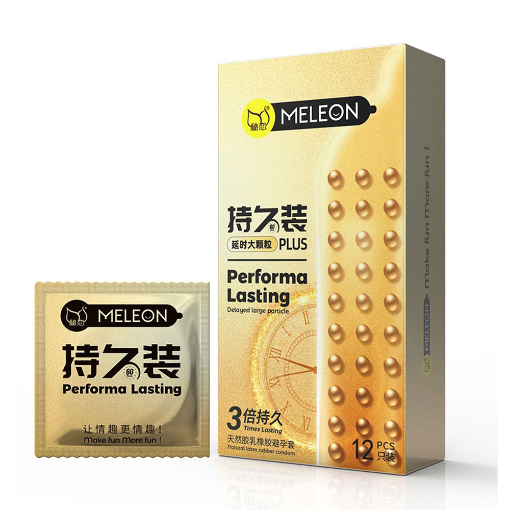 Bao cao su Meleon Performa Lasting Plus 3 Times hộp 12 cái