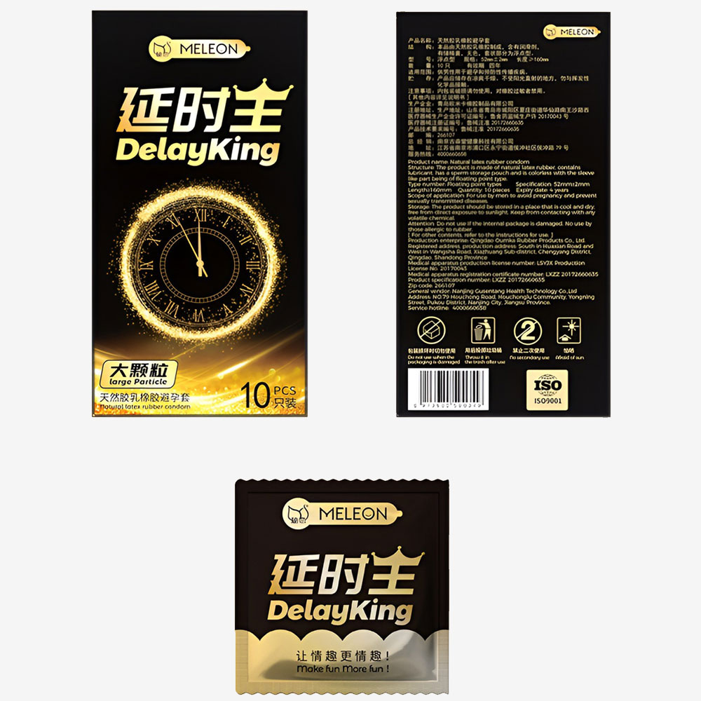 Bao cao su Meleon Delay King Large Particle kéo dài thời gian hộp 10 cái
