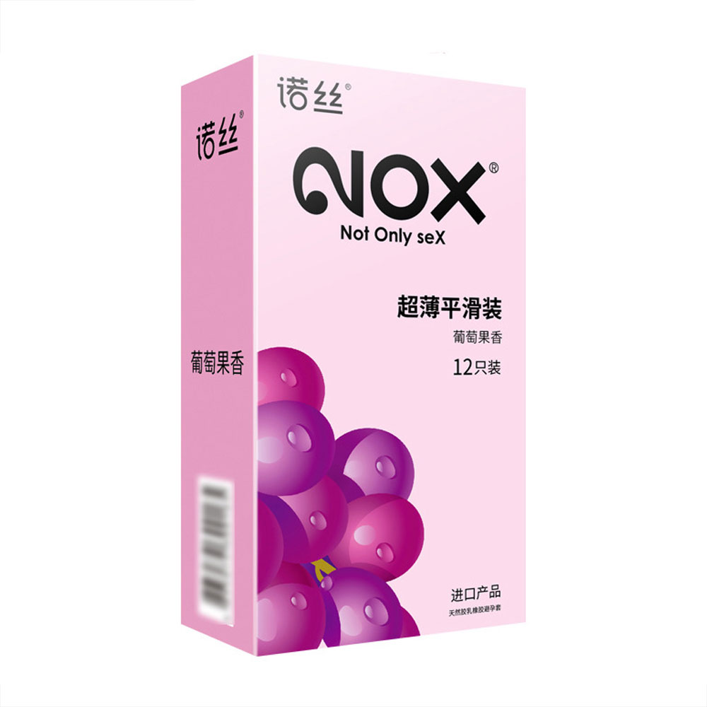 Bao cao su Nox Fruity Grape hương nho hộp 12 cái