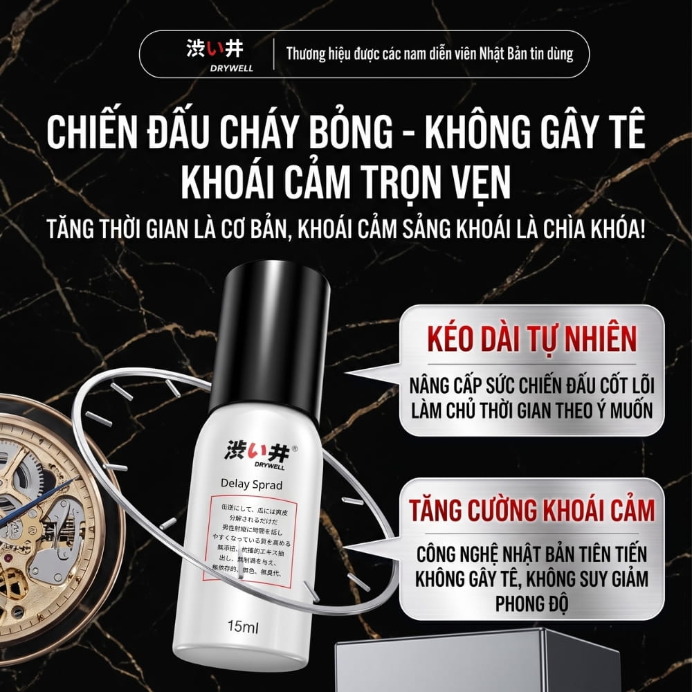 Công dụng kéo dài thời gian và tạo màng bảo vệ vô hình của xịt DryWell D-21