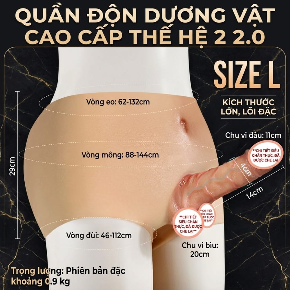 Dương vật giả đeo liền quần Jiuai Silicone
