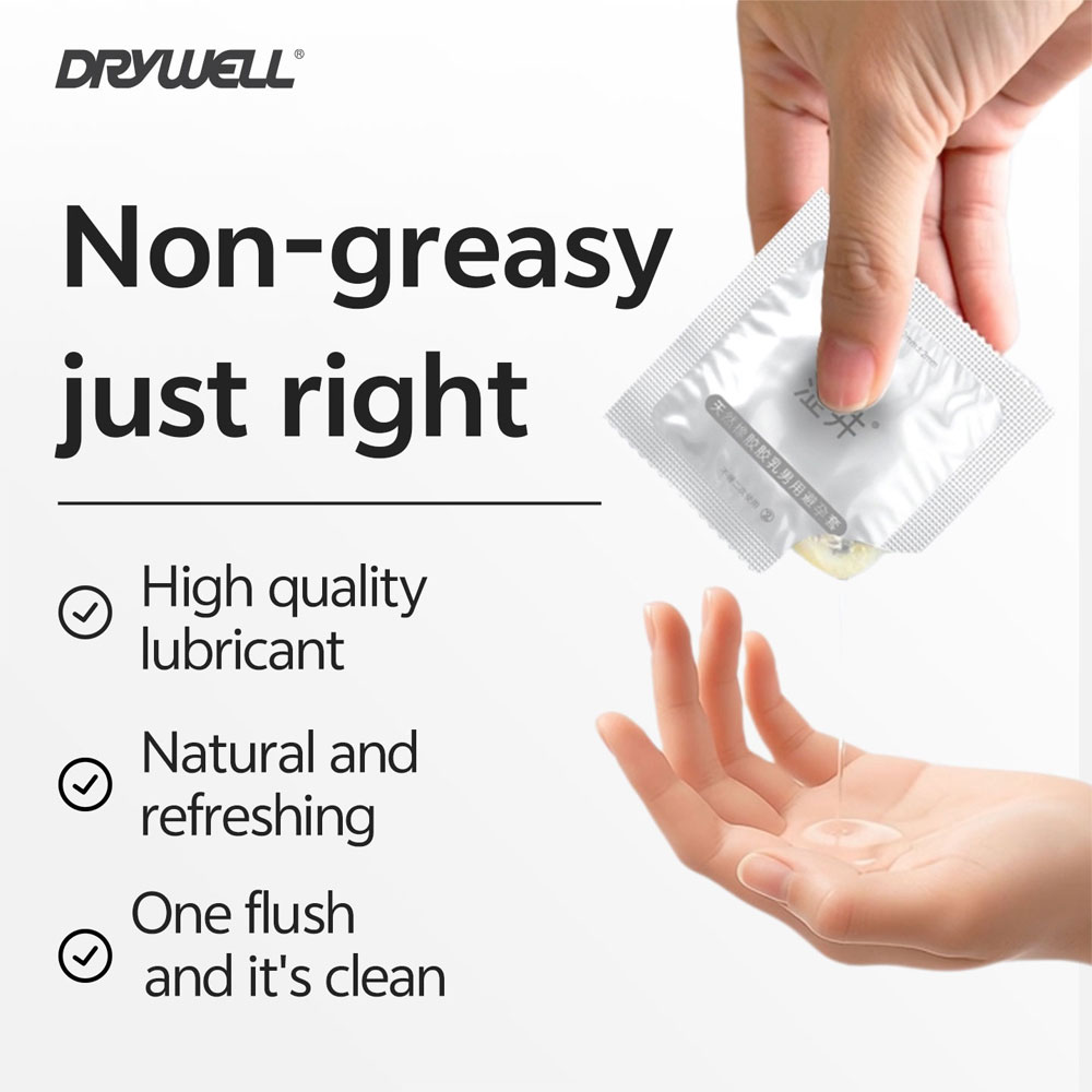 Bao Cao Su Drywell Naked Invisible 000 – Siêu Mỏng, Tăng Cảm Giác Chân Thật – Hộp 6 Cái
