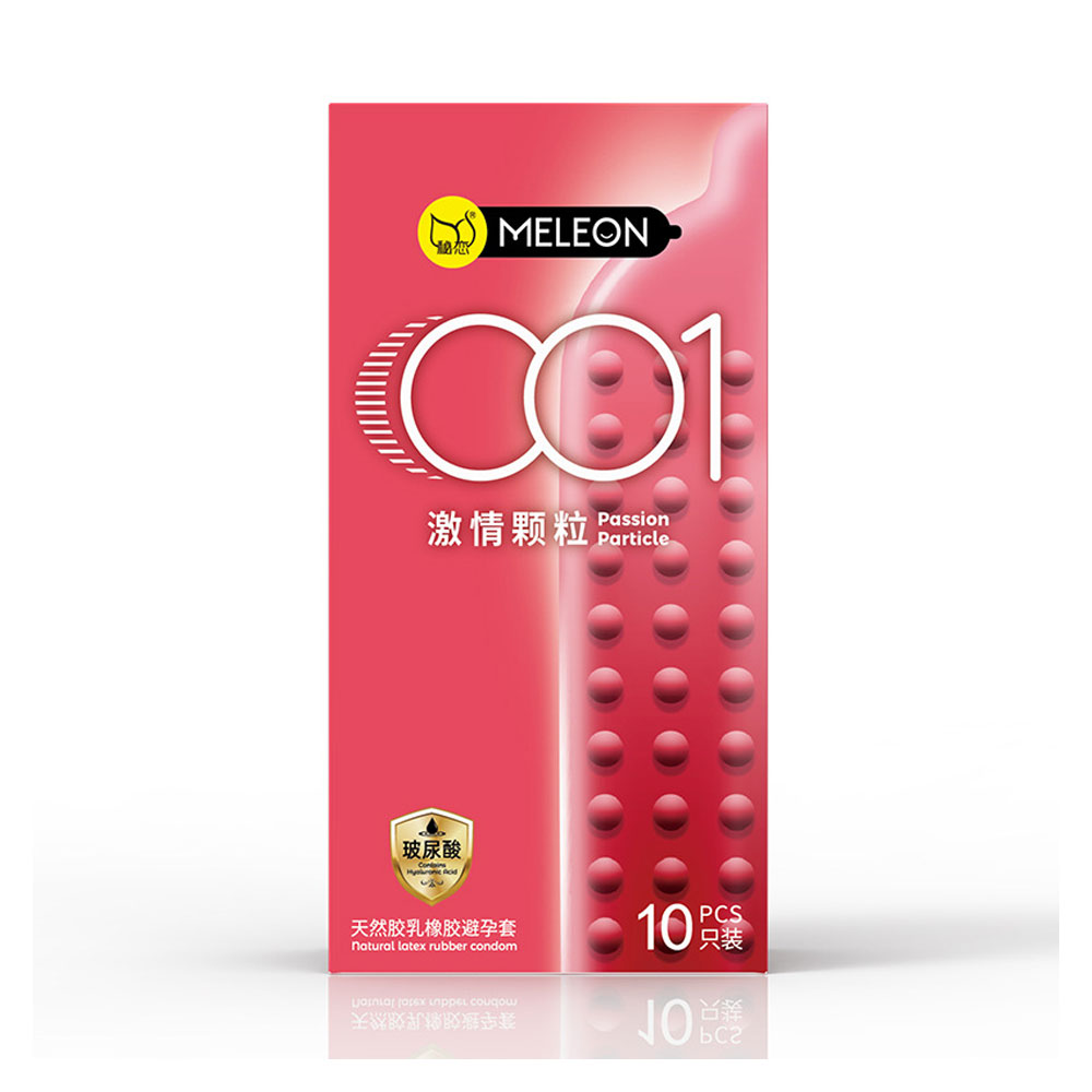 Bao cao su Meleon 001 Passion Particle hạt nổi kích thích hộp 10 cái