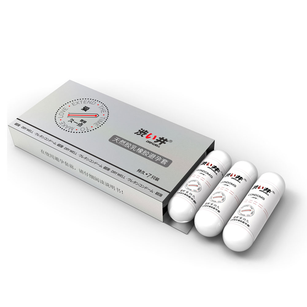 Bao cao su Drywell Long Lasting kéo dài quan hệ hộp 7 viên
