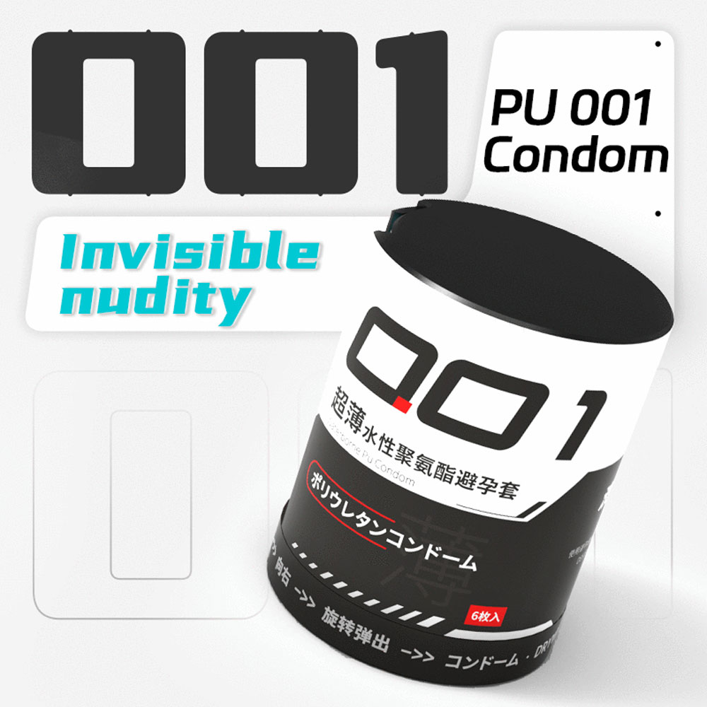 Bao cao su DryWell PU 001 Nude & Thin – Siêu mỏng tăng độ nhạy – Hộp 6 viên