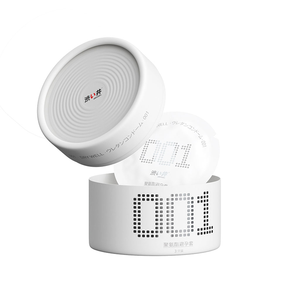 Bao cao su DryWell Super Thin PU 001 siêu mỏng hộp 3 cái