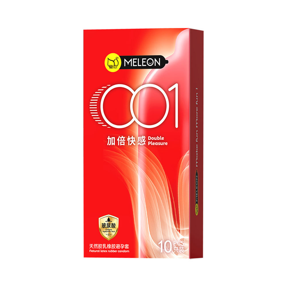 Bao cao su Meleon 001 Double Pleasure siêu mỏng nhiều gel hộp 10 cái