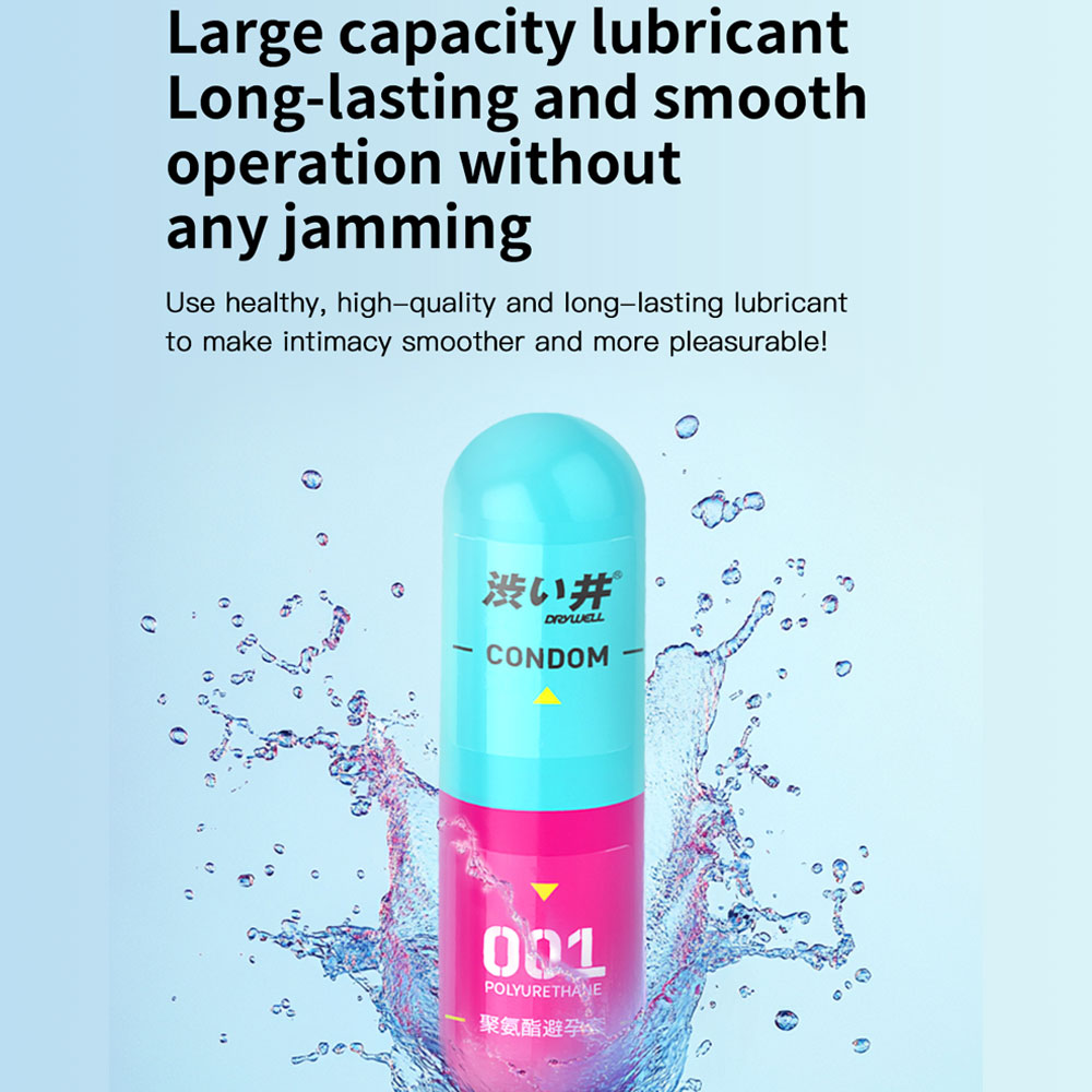Bao cao su DryWell PU 001 Ultimate Lubrication – Siêu mỏng tăng độ nhạy mượt mà – Vỉ 3 viên