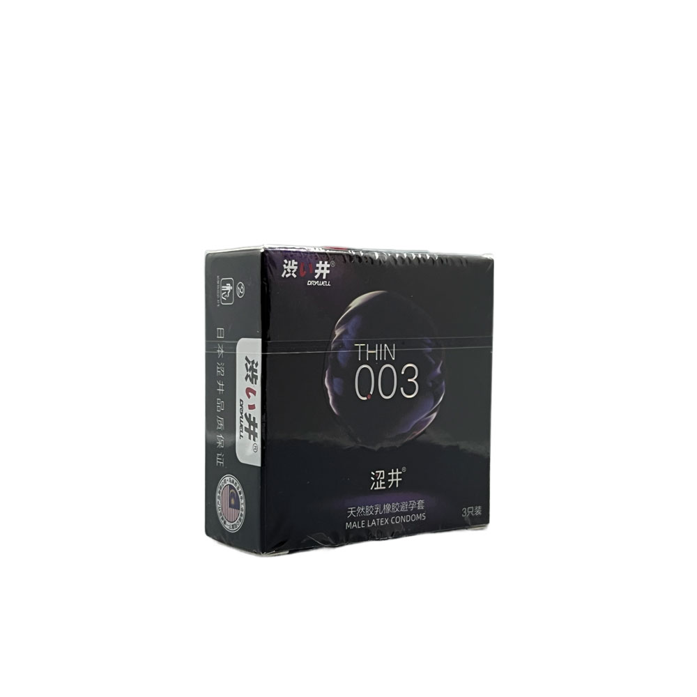 Bao cao su Drywell Ultra Thin 003 siêu mỏng hộp 3 cái