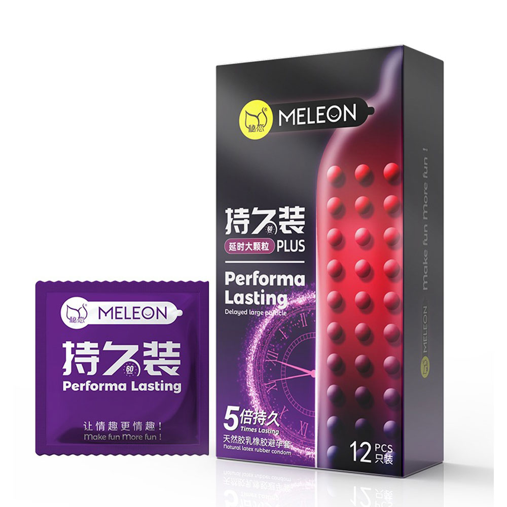 Bao cao su Meleon Performa Lasting Plus 5 Times hộp 12 chiếc