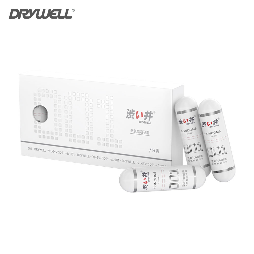 Bao cao su DryWell Ultra Thin 001 siêu mỏng nhiều gel hộp 7 viên