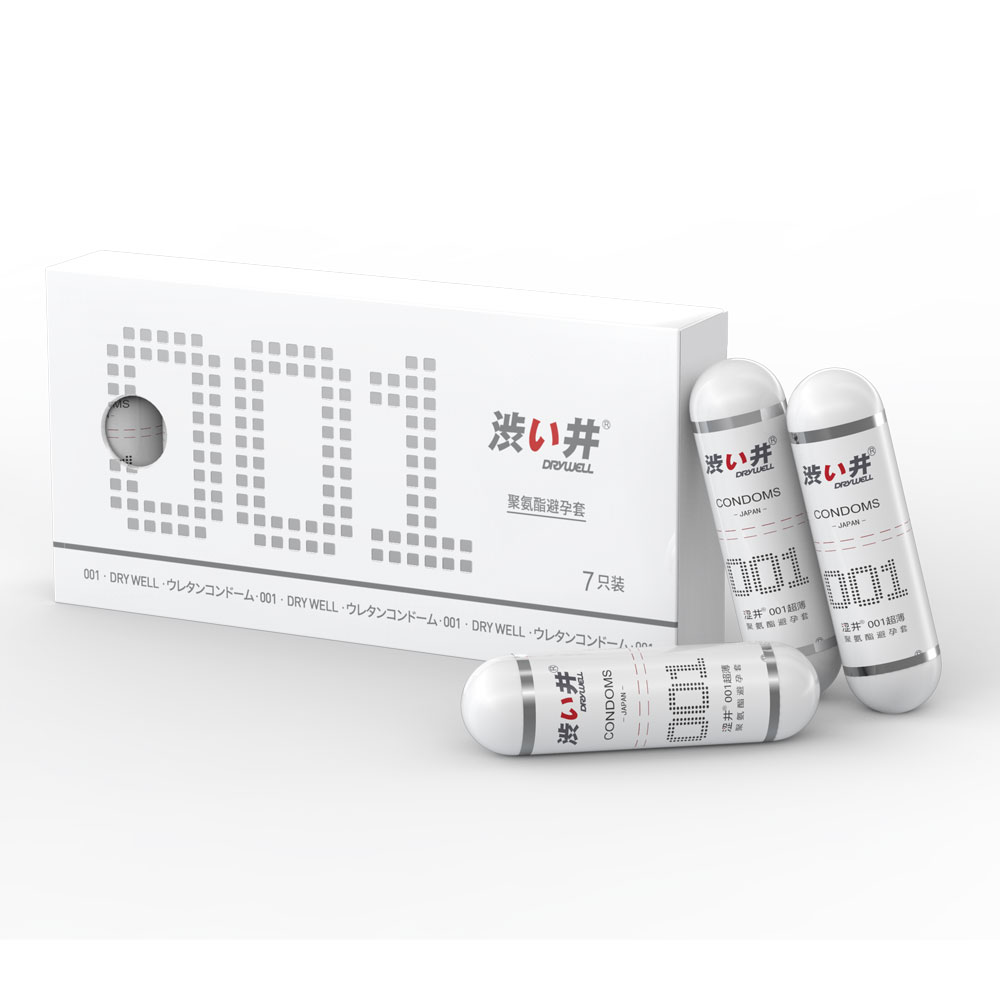 Bao cao su DryWell Ultra Thin 001 siêu mỏng nhiều gel hộp 7 viên