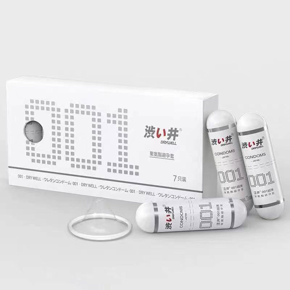 Bao cao su DryWell Ultra Thin 001 siêu mỏng nhiều gel hộp 7 viên