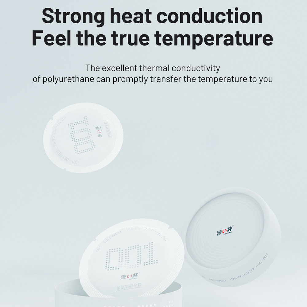 Bao cao su DryWell Super Thin PU 001 siêu mỏng hộp 3 cái