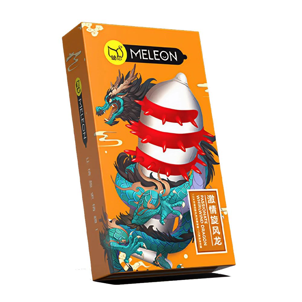 Bao cao su Meleon Dragon Whirlwind Cam râu gai 3 vòng hộp 2 cái