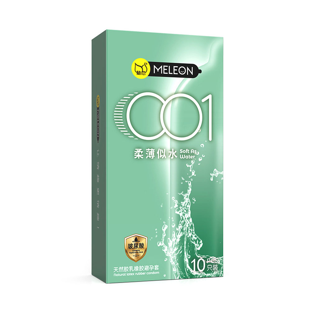 Bao cao su Meleon 001 Soft As Water siêu mỏng nhiều gel hộp 10 cái