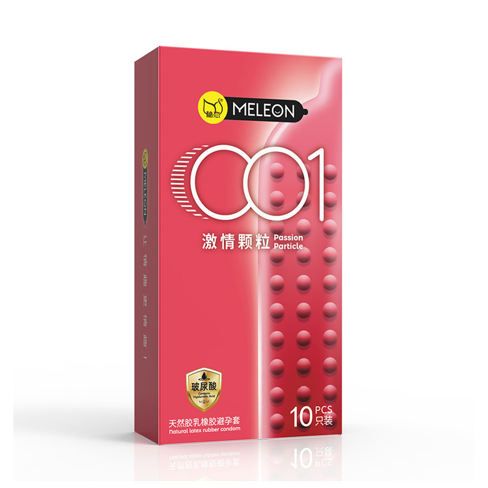 Bao cao su Meleon 001 Passion Particle hạt nổi kích thích hộp 10 cái