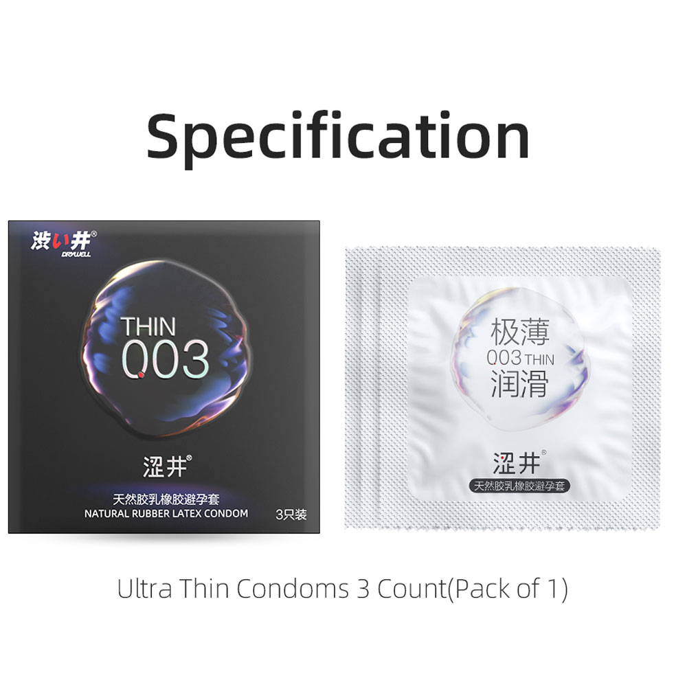 Bao cao su Drywell Ultra Thin 003 siêu mỏng hộp 3 cái
