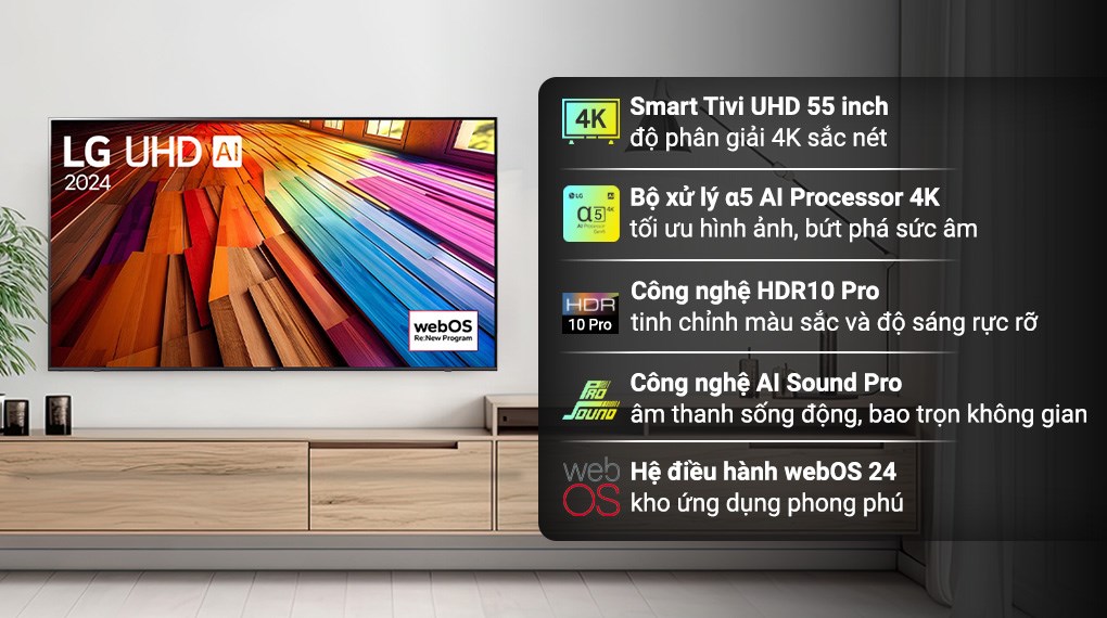 Tivi LG 55inch 4k UT8050